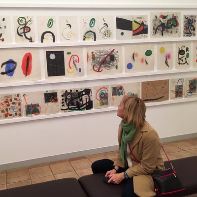 Andrea Elia Kragerud in Mirò Ausstellung, Maeght Foundation 2019.